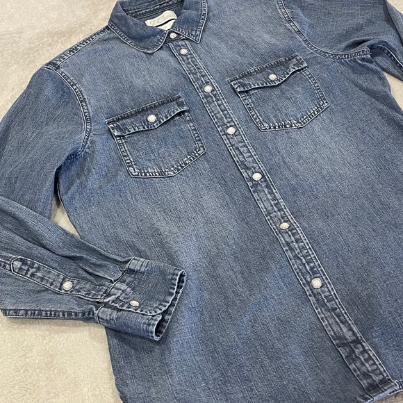 J Crew Denim Long Sleeve Size Small Petite - Picture 2 of 12